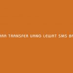Cara Transfer Uang lewat SMS Banking BRI