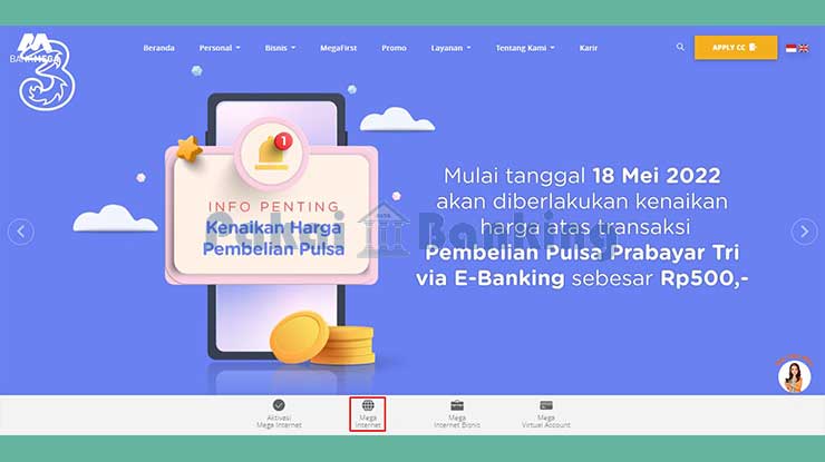 Kunjungi Website Bank Mega