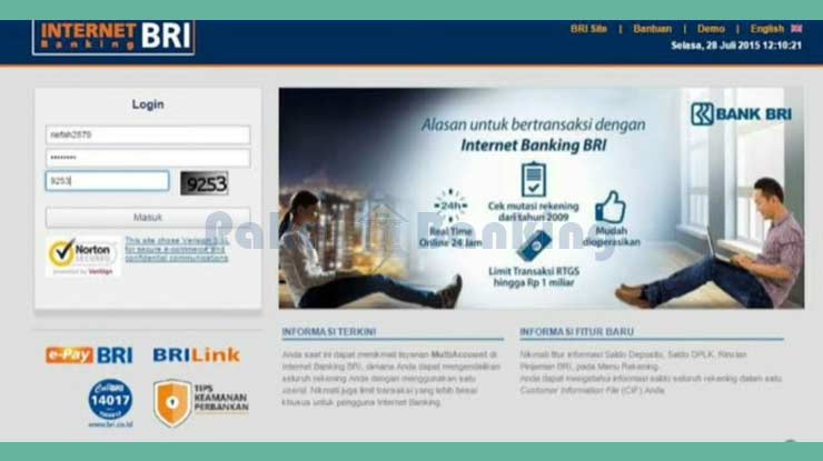 Login Internet Banking BRI