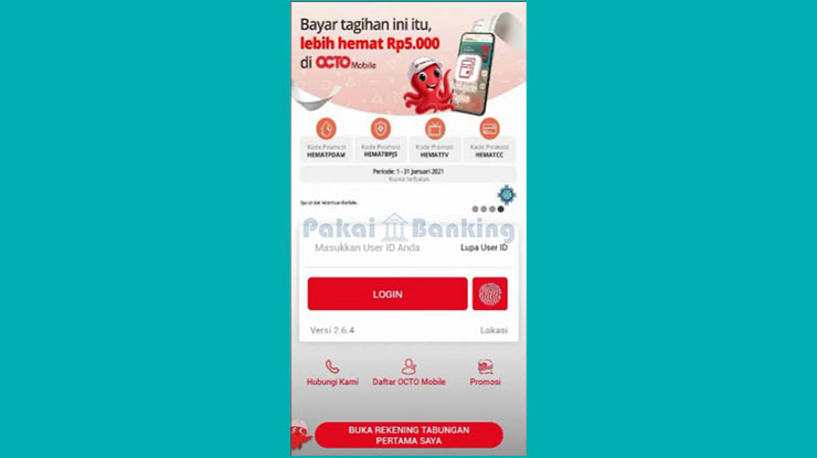 Buka Aplikasi OCTO Mobile Untuk Cara Tarik Tunai Tanpa Kartu ATM CIMB Niaga