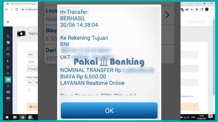 Selesai Bayar UKT UT Lewat BCA Mobile Banking